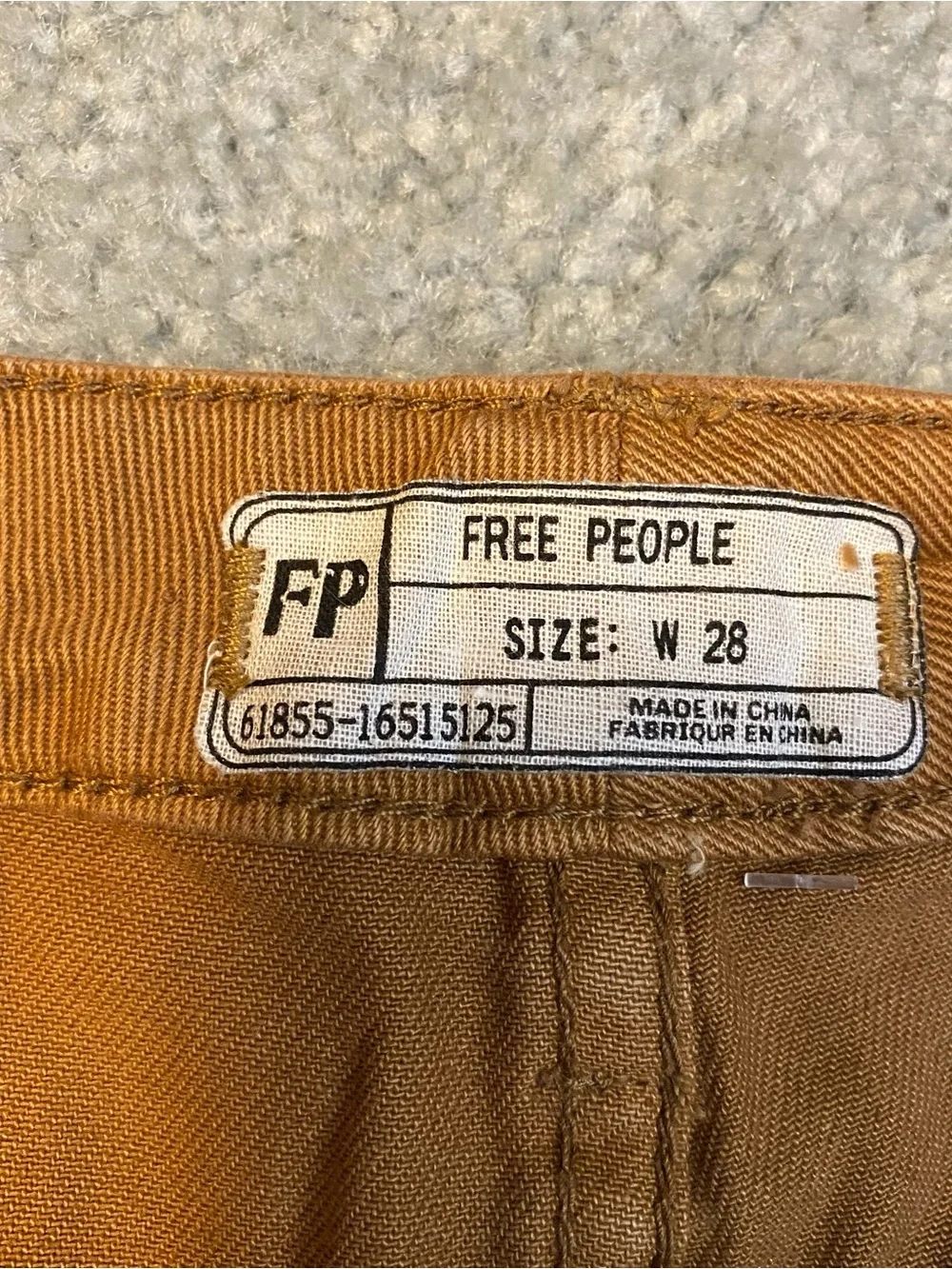 Free People NWT Burnt Orange Distressed Denim Jeans Womens 28